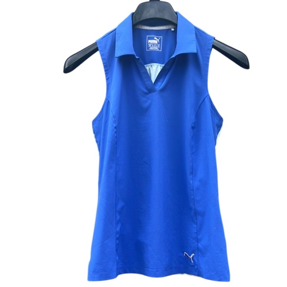 Puma Tops - Puma Women's Two Tone Blue Sleeveless Golf Top Size Medium